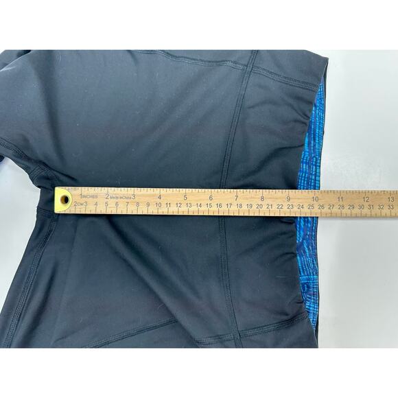 Under Armour Womens Capris Size Small Black Blue Compression Legging Heatgear - Picture 6 of 9